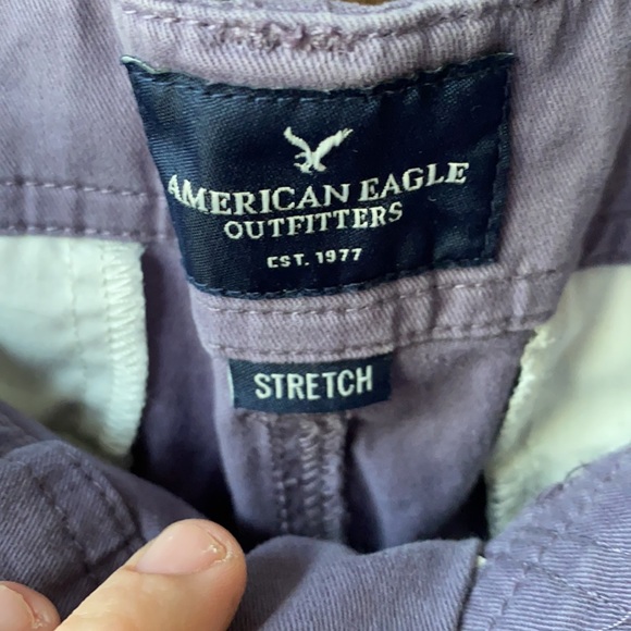 AEO Purple “Shortie Stretch” Shorts / Sz 4 - Picture 2 of 4